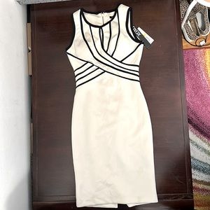 Beige & black dress 👗